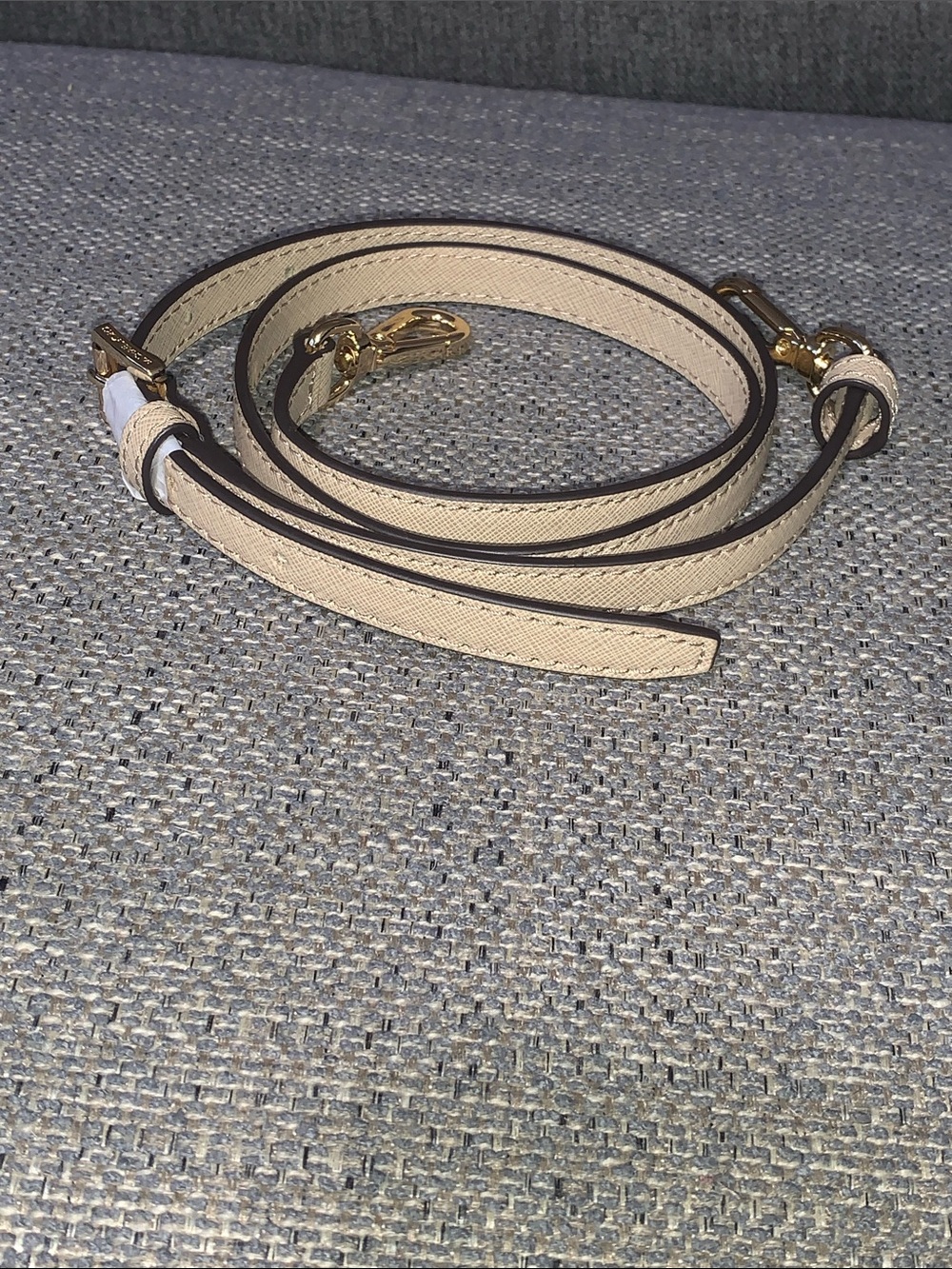 Michael Kors Beige/Cream Leather Crossbody Strap with Gold Hardware
